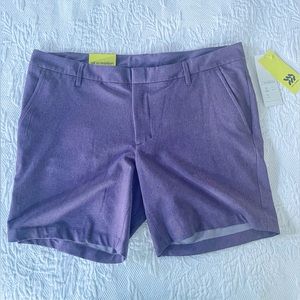 NWT All in Motion Target Quik Dry Men’s Golf Shorts Purple Size 40 Zipper Pocket